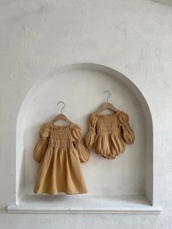 Kid's Smocked Gauze Dress - Ginger -Mini Moments Shop image 7567bd61 564f 42c6 ac44 108f8e60a368