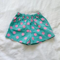 Kid's Polka Dot Shorties - Mint