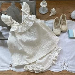 Julie Ruffle Set - Cream