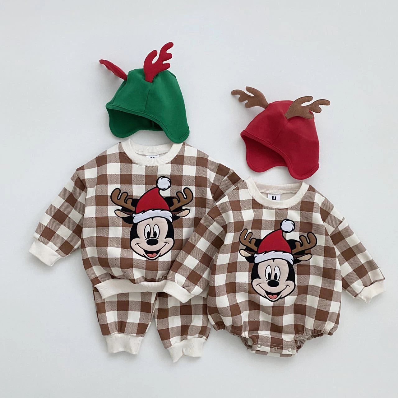 Disney Xmas Gingham Sweatshirt 3 Disney Xmas Gingham Sweatshirt - Image 3