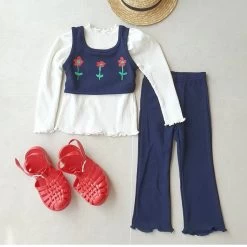 Flower Crop Set - Navy -Mini Moments Shop image ae1ac3ba 3920 4dad 87d1 d2b6932da91c