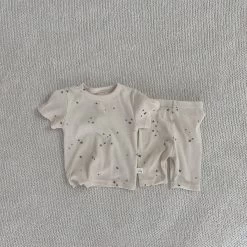 Star Ribbed Lounge Set - Oat