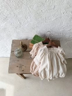 Nora Lace Romper - Beige -Mini Moments Shop image bff9ad2b 5323 4f72 aa66 946e39c921a9