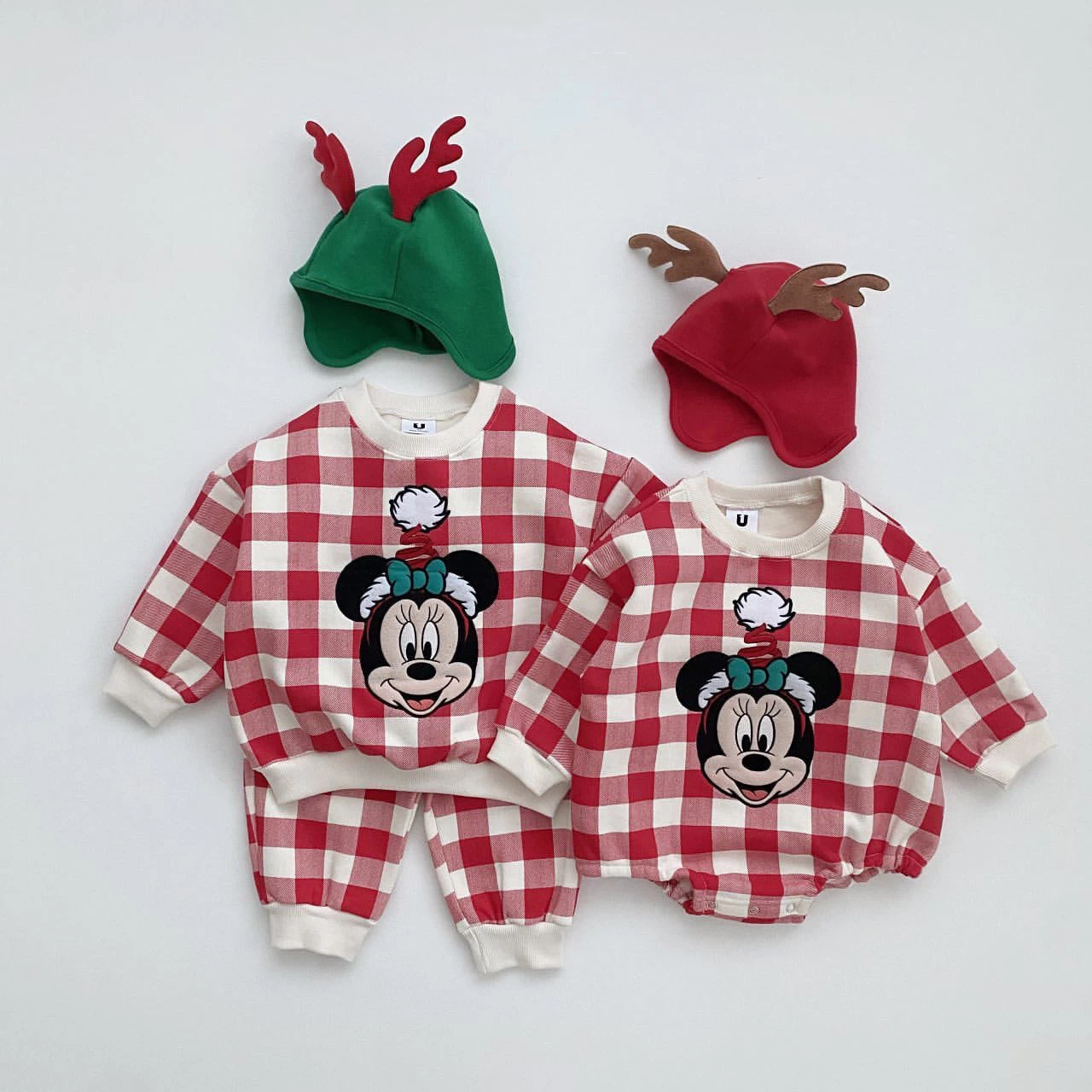 Disney Xmas Gingham Sweatshirt 2 Disney Xmas Gingham Sweatshirt - Image 2