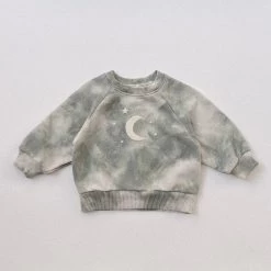 Moon Tie Dye Sweatshirt - Khaki