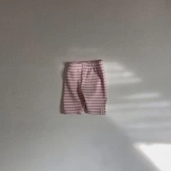Striped Biker Shorts - Pink