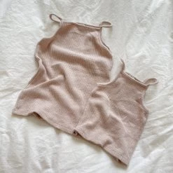 Ribbed Cami Top (Mama) - Beige