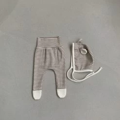 Bear Bonnet + Footed Leggings Set