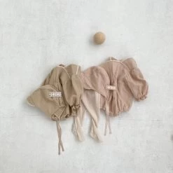 Harmony Romper + Bonnet - Beige -Mini Moments Shop image ecec9568 1c23 4e32 990c 061eb2be4c39