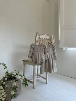 Kid's Smocked Gauze Dress - Mint