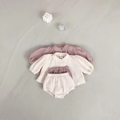 Collared Gauze Set - Cream