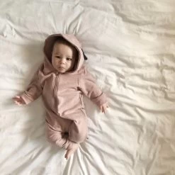 Tyranno Zip Playsuit - Dusty Pink